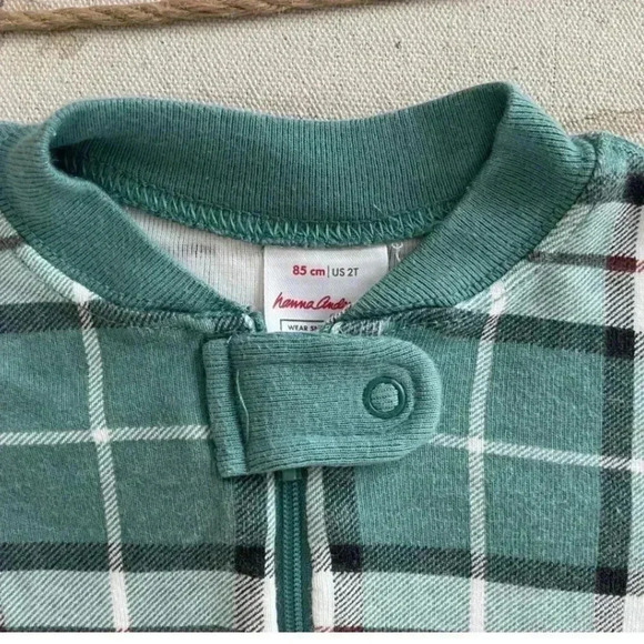 HA Green Plaid Pajamas Size 2T - Picture 2 of 4